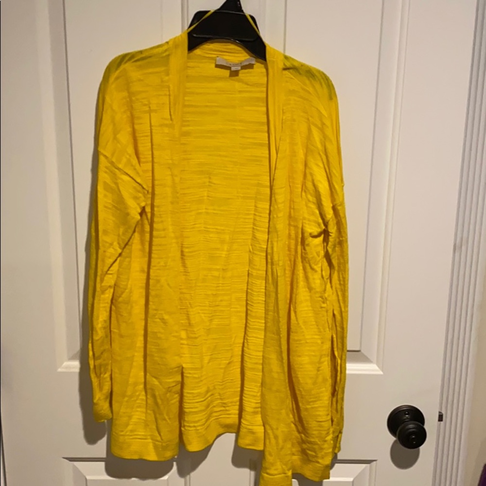 LOFT yellow cardigan - S